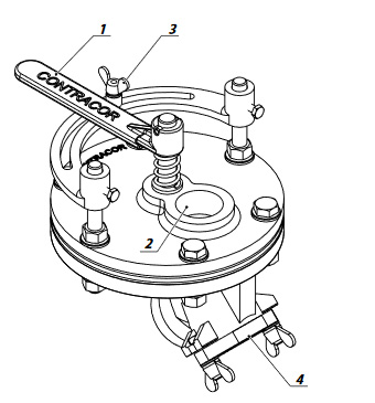 Устройство расходного клапана для минеральных абразивов FSV Contracor